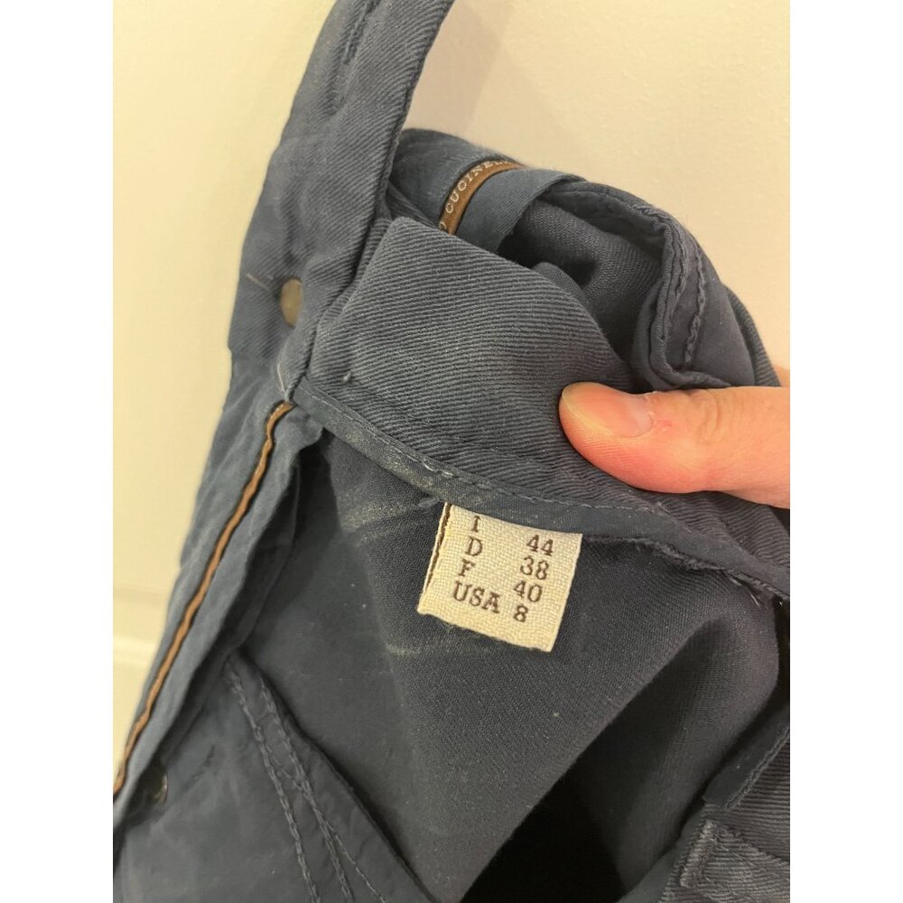 Brunello Cucinelli Twill Casual Chino Women's 5 Pocket Blue Pants Size 8 - Picture 13 of 15